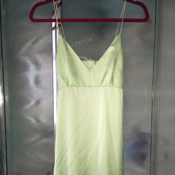 Mint green silk dress - Picture 4 of 4